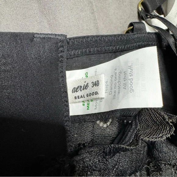 Aerie fancy laced black bra size 34D - Picture 3 of 4